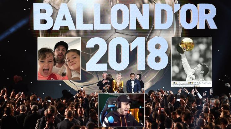 Lionel Messi, Cristiano Ronaldo and Neymar were all absent from the 2018 Ballon d'Or ceremony in Paris