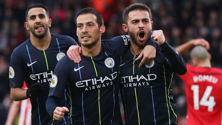 David Silva's opener had Man City on their way, as City ended a two-game skid with a much-needed win at Southampton.