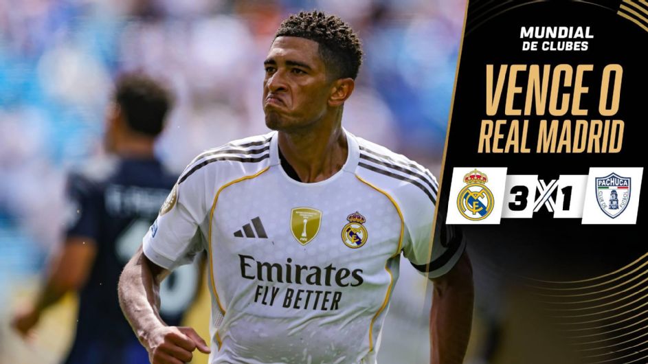 Real Madrid supera expulsão aos seis minutos de jogo, domina Pachuca e vence a primeira no Mundial de Clubes