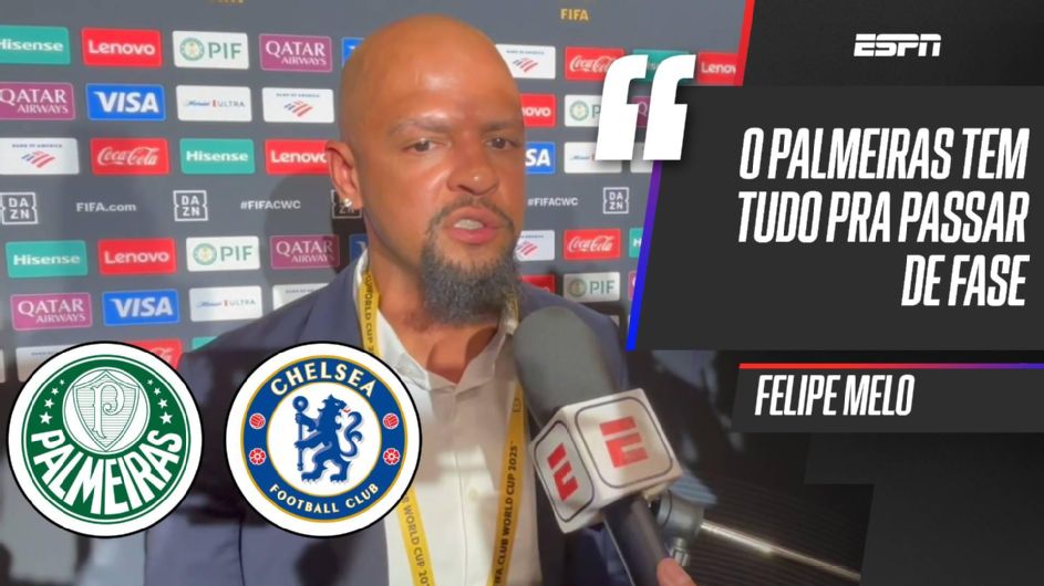 Felipe Melo acredita em Fluminense contra a Inter e projeta Palmeiras x Chelsea no Mundial: 'Não é um time como o Bayern'
