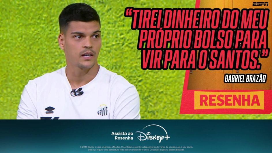 Destaque do Santos, Gabriel Brazão diz que tirou dinheiro do bolso para voltar ao Brasil: 'Seguro que daria certo'
