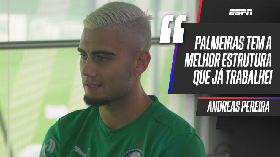 Andreas Pereira mira seleção e vê Palmeiras como 'lugar perfeito' para sonhar com Copa do Mundo