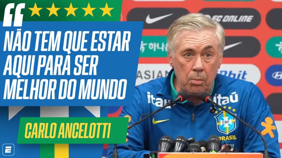 Ancelotti confirma Bento no gol contra a Coreia