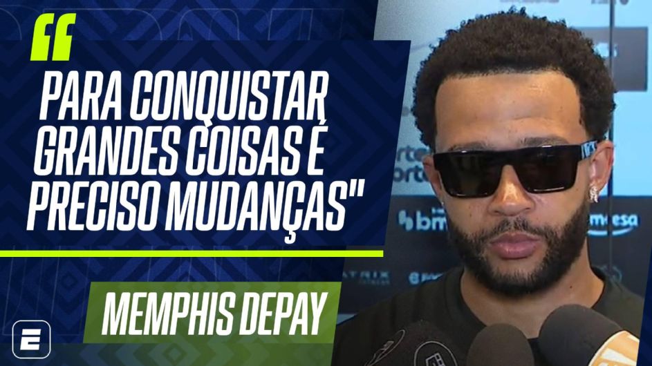 Memphis Depay é sincero sobre Corinthians competir com rivais por todos os títulos: 'Não é a nossa realidade'