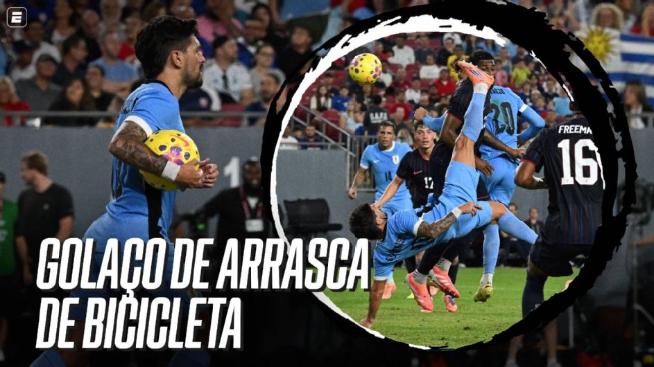 Arrascaeta faz pintura de bicicleta, mas Uruguai leva 5 a 1 dos Estados Unidos