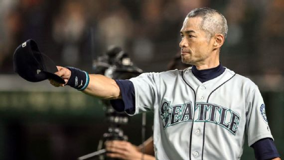 Former Japanese baseball player Ichiro Suzuki takes part in a