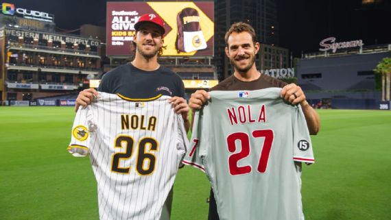 Oh brother! Former LSU standouts Austin, Aaron Nola on opposite