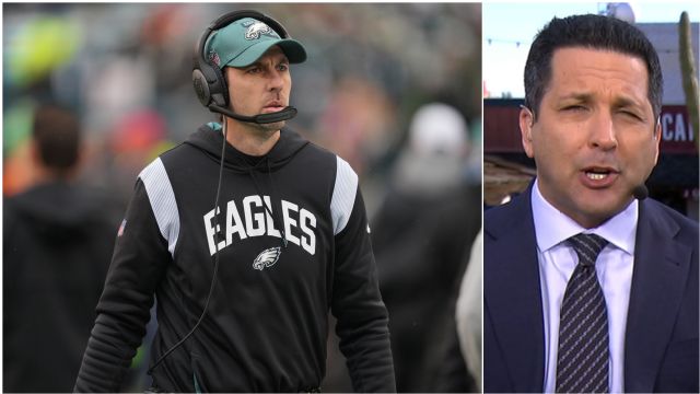 Eagles offensive coordinator Shane Steichen follows Frank Reich's