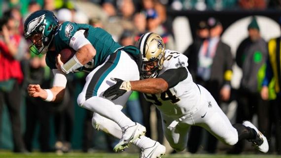 Cameron Jordan has a career record of 115.5 sacks, breaking Hall of Fame linebacker Rickey Jackson's franchise record of 115 sacks. (AP Photo/Matt Slocum)