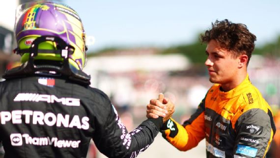 Lewis Hamilton y Lando Norris