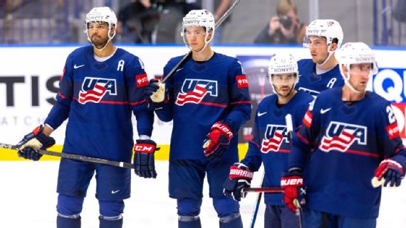 Matt Boldy at the World Championships with veterans
