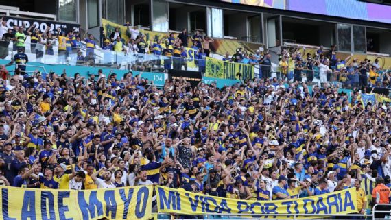 Boca Juniors⁤ fans at ⁢the Club World Cup
