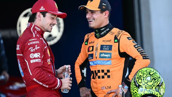 Lando Norris celebrating pole position at the Austrian Grand Prix