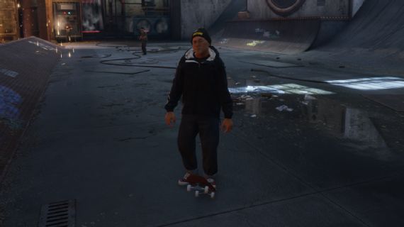 Steve Caballero on a skateboard.