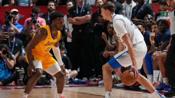 Cooper Flagg and Bronny James playing basketball