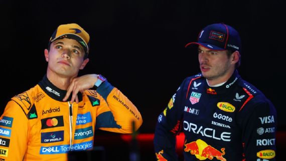 Lando Norris y Max Verstappen