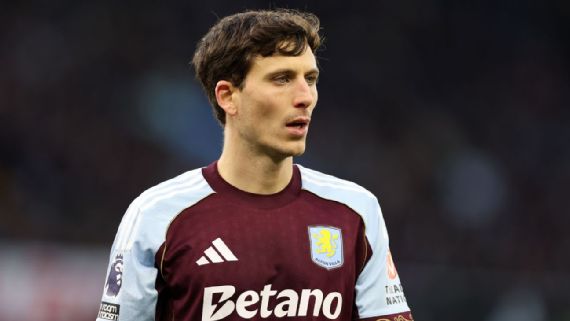 Pau Torres in action for Aston Villa