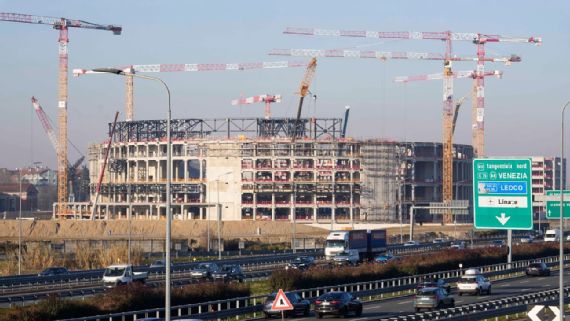 A view of the Santagiulia Ice Hockey Arena almost a year ago on Jan. 15, 2025.