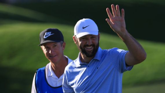 Scottie Scheffler is all smiles after winning The American Express on Sunday, the 29-year-old's 20th PGA Tour title.