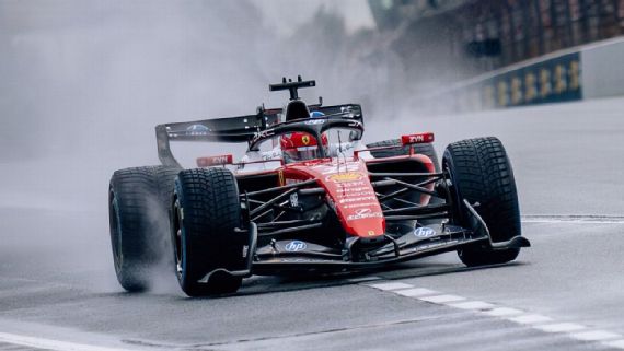 Charles Leclerc drove in the morning session for Ferrari.