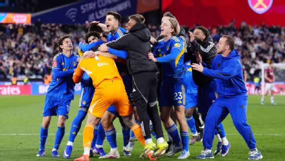 Leeds survive scare to beat West Ham on penalties in FA Cup quarterfinal