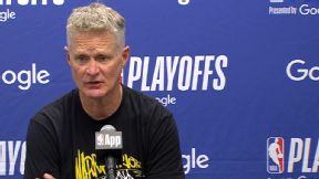 Warriors coach Steve Kerr talks about the playoff experience Brandin Podziemski and Jonathan Kuminga gained in the series against the Timberwolves.