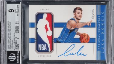 Sold at Auction: Luka Doncic Signed On Card 2018-19 Panini Donruss