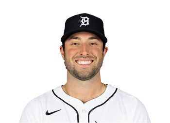 Detroit Tigers' Matt Vierling runs out a fly ball against the New