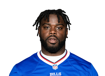 Shaq Lawson of the Buffalo Bills warms up against the Kansas City