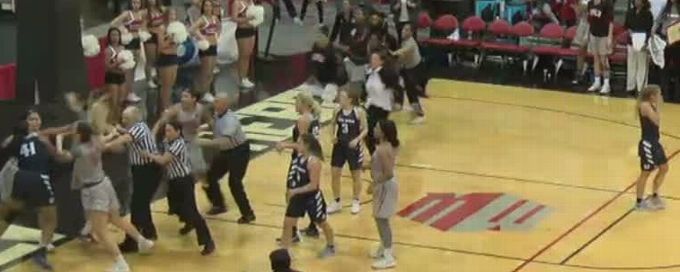 Mountain West suspends 3 after UNLV-Utah State brawl