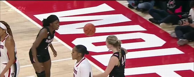 Issy Morgan with the and-1 bucket