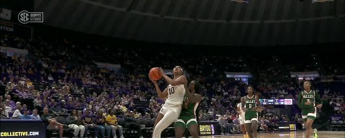 Angel Reese steals and scores for LSU
