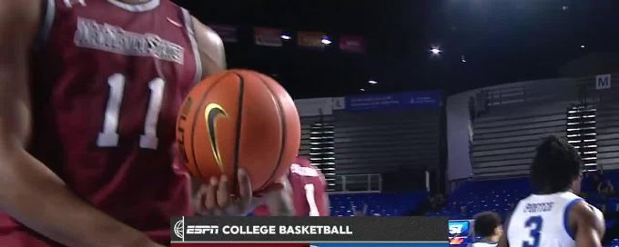 Jestin Porter hits the basket vs. New Mexico State Aggies