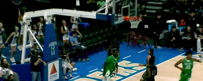 Dian Wright-Forde rocks the rim with powerful dunk