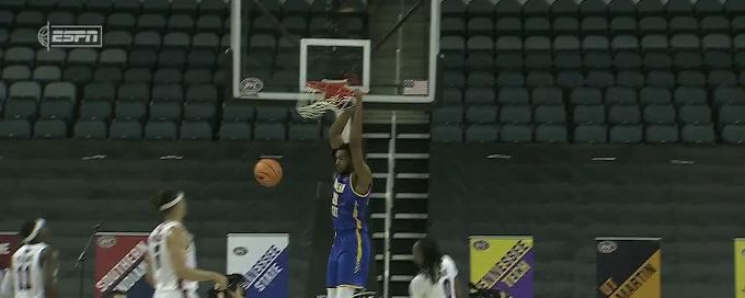 Dieonte Miles gets up for the beautiful flush
