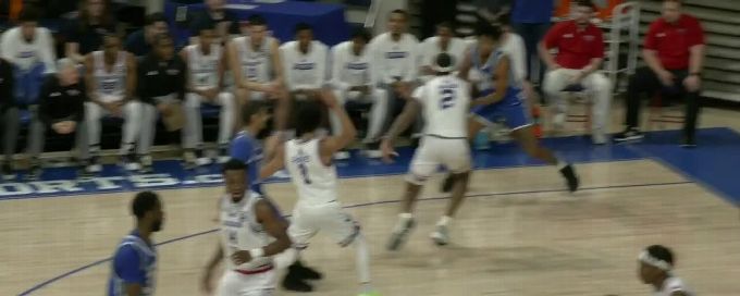 Elias King gets up for the beautiful slam