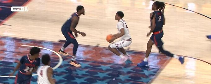 Zion Stanford gets the basket plus the foul