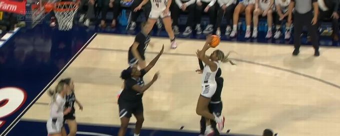 Yvonne Ejim floats in and-1 for Gonzaga