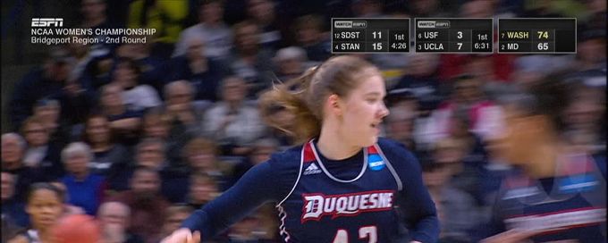 Duquesne hanging with UConn after one
