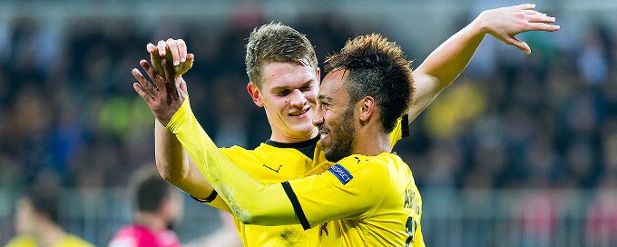 Pierre-Emerick Aubameyang hat trick lifts Dortmund to win at Qabala