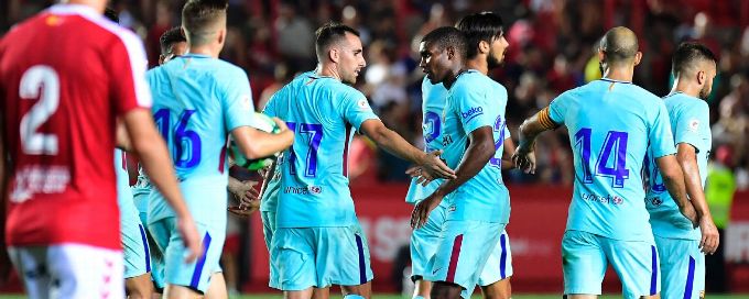 Paco Alcacer scores but Barcelona held to draw in friendly