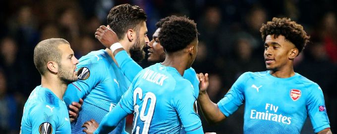 Olivier Giroud gets 100th Arsenal goal in Europa League win at Borisov