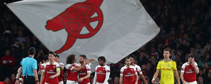 Arsenal cruise past BATE Borisov to advance in Europa League