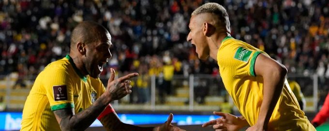 Brazil break Argentina's record for points in World Cup qualifying with rout of Bolivia