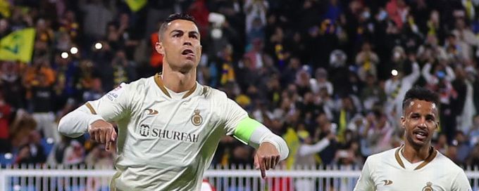 Cristiano Ronaldo scores first-half hat trick to send Al Nassr top