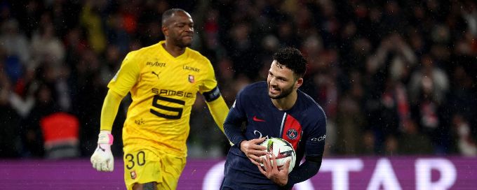 Gonçalo Ramos' 97th-minute penalty earns PSG draw with Rennes