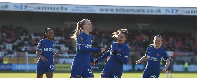 Chelsea return to top of WSL after 2-0 win at West Ham