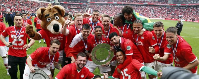 PSV Eindhoven claim 25th Eredivisie title after 6-year wait