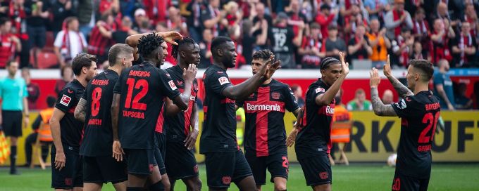 Leverkusen beat Augsburg, complete unbeaten Bundesliga season