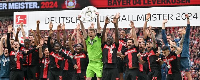 Leverkusen beat Augsburg, complete unbeaten Bundesliga season